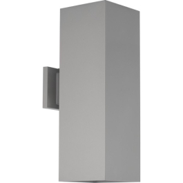 Progress Lighting 6" LED Square Cylinder - 3000K - Wall Mount - Up + Down Light - Metallic Gray - 120V