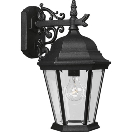 Progress Lighting Welbourne 1-Light Medium Outdoor Wall Lantern - 120V - Textured Black