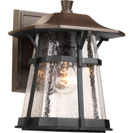 Progress Lighting Derby 1-Light Medium Outdoor Wall Lantern - 120V - Espresso