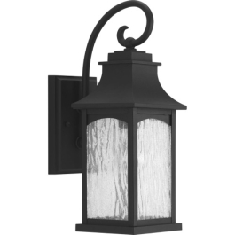 Progress Lighting Maison 1-Light Small Outdoor Wall Lantern - 120V - Textured Black