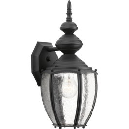 Progress Lighting Roman Coach 1-Light Medium Outdoor Wall Lantern - 120V - Textured Black