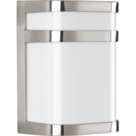 Progress Lighting Valera Small LED Outdoor Wall Lantern - 3000K - 120V - Brushed Nickel
