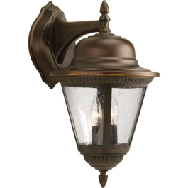Progress Lighting Westport 2-Light Large Outdoor Wall Lantern - 120V - Antique Bronze