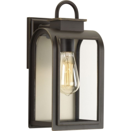 Progress Lighting Refuge 1-Light Small Outdoor Wall Lantern - 120V - Oil Rubbed Bronze