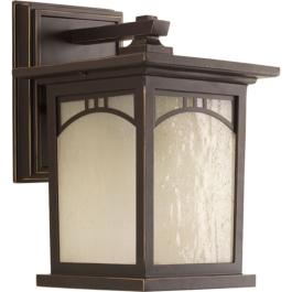 Progress Lighting Residence 1-Light Small Outdoor Wall Lantern - 120V - Antique Bronze
