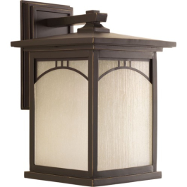 Progress Lighting Residence 1-Light Large Outdoor Wall Lantern - 120V - Antique Bronze