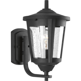 Progress Lighting East Haven 1-Light Medium Outdoor Wall Lantern - 120V - Textured Black