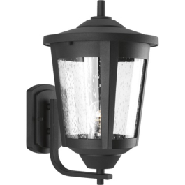Progress Lighting East Haven 1-Light Large Outdoor Wall Lantern - 120V - Textured Black