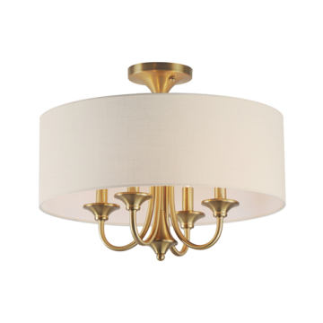 Maxim Lighting Bongo 4-Light Pendant / Semi-Flush Mount - 120V - Natural Aged Brass