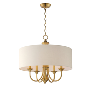 Maxim Lighting Bongo 5-Light Pendant - 120V - Natural Aged Brass