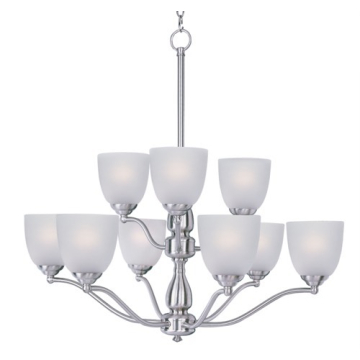 Maxim Lighting Stefan 9-Light Chandelier - 120V - Satin Nickel