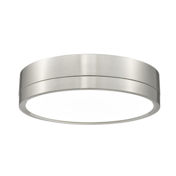 Z-Lite Algar 12" LED Flush Mount - 24W - CCT Selectable - 1,620 Lumens - 120V - Brushed Nickel