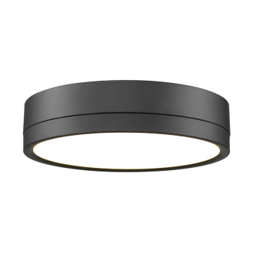 Z-Lite Algar 12" LED Flush Mount - 24W - CCT Selectable - 1,580 Lumens - 120V - Matte Black
