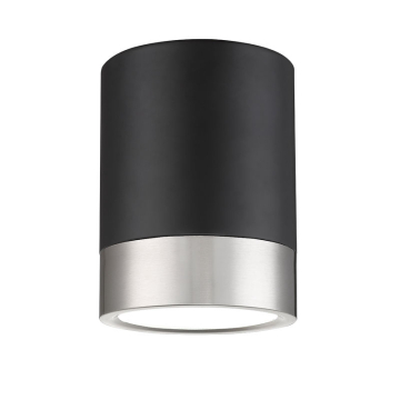 Z-Lite Algar 6" LED Flush Mount - 18W - CCT Selectable - 560 Lumens - 120V - Matte Black / Brushed Nickel
