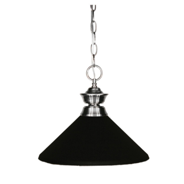 Z-Lite 14" 1-Light Pendant - 120V - Brushed Nickel / Matte Black