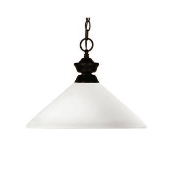 Z-Lite Chance 1-Light Pendant - 120V - Bronze / Matte Opal