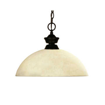 Z-Lite Challenger 1-Light Pendant - 120V - Bronze / Golden Mottle
