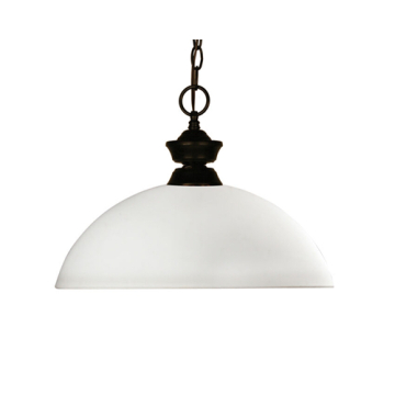 Z-Lite Chance 1-Light Pendant - 120V - Bronze / Matte Opal