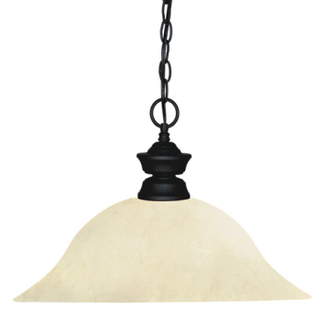 Z-Lite Shark 1-Light Pendant - 120V - Matte Black / Golden Mottle
