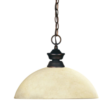 Z-Lite Shark 1-Light Pendant - 120V - Olde Bronze / Golden Mottle
