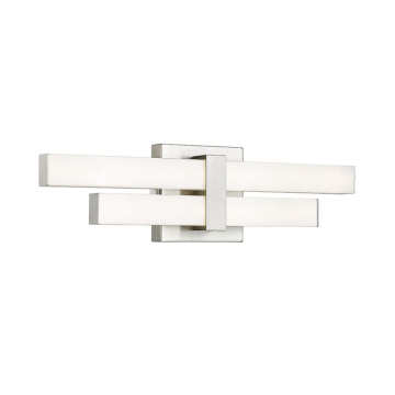Z-Lite Zane 18" 2-Light LED Vanity - 20W - CCT Selectable - 1,370 Lumens - 120V - Brushed Nickel