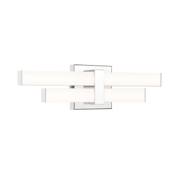 Z-Lite Zane 18" 2-Light LED Vanity - 20W - CCT Selectable - 1,370 Lumens - 120V - Chrome