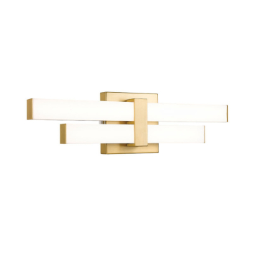 Z-Lite Zane 18" 2-Light LED Vanity - 20W - CCT Selectable - 1,340 Lumens - 120V - Modern Gold
