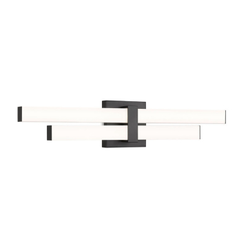 Z-Lite Zane 25" 2-Light LED Vanity - 25W - CCT Selectable - 1,760 Lumens - 120V - Matte Black