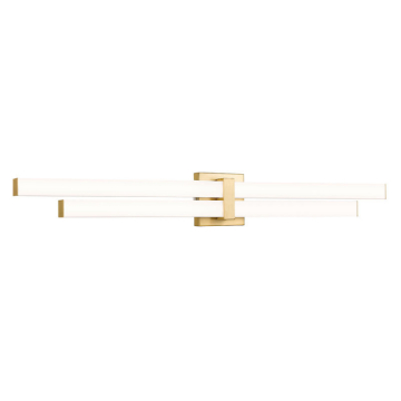 Z-Lite Zane 40" 2-Light LED Vanity - 40W - CCT Selectable - 3,040 Lumens - 120V - Modern Gold