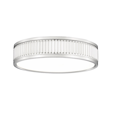 Z-Lite Stari 12.75" LED 1-Light Flush Mount - 24W - CCT Selectable - 1,424 Lumens - 120V - Brushed Nickel / Frosted