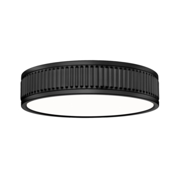 Z-Lite Stari 12.75" LED 1-Light Flush Mount - 24W - CCT Selectable - 1,438 Lumens - 120V - Matte Black / Frosted