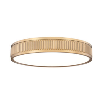 Z-Lite Stari 16.75" LED 1-Light Flush Mount - 40W - CCT Selectable - 2,169 Lumens - 120V - Modern Gold / Frosted