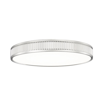 Z-Lite Stari 20.75" LED 1-Light Flush Mount - 50W - CCT Selectable - 3,061 Lumens - 120V - Brushed Nickel / Frosted
