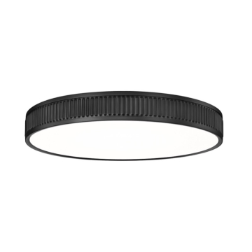Z-Lite Stari 20.75" LED 1-Light Flush Mount - 50W - CCT Selectable - 2,803 Lumens - 120V - Matte Black / Frosted