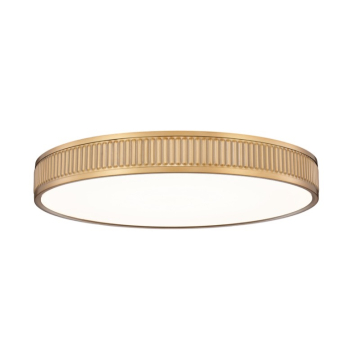Z-Lite Stari 20.75" LED 1-Light Flush Mount - 50W - CCT Selectable - 2,986 Lumens - 120V - Modern Gold / Frosted