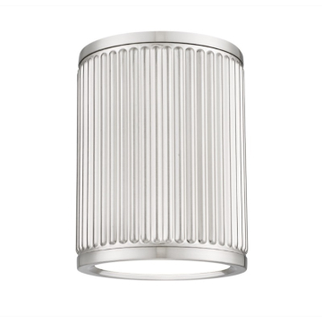 Z-Lite Stari 6.25" LED 1-Light Flush Mount - 18W - CCT Selectable - 502 Lumens - 120V - Brushed Nickel / Frosted