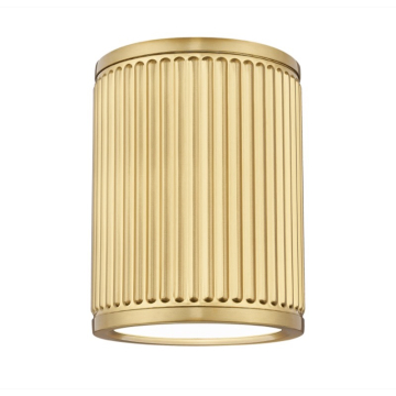 Z-Lite Stari 6.25" LED 1-Light Flush Mount - 18W - CCT Selectable - 523 Lumens - 120V - Modern Gold / Frosted