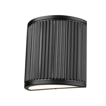 Z-Lite Stari 8" LED 1-Light Wall Sconce - 18W - CCT Selectable - 427 Lumens - 120V - Matte Black / Frosted