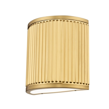 Z-Lite Stari 8" LED 1-Light Wall Sconce - 18W - CCT Selectable - 492 Lumens - 120V - Modern Gold / Frosted
