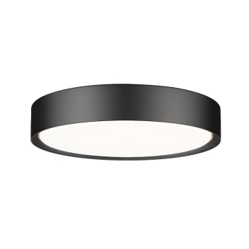 Z-Lite Kawan 16" LED Flush Mount - 40W - CCT Selectable - 1,960 Lumens - 120V - Matte Black