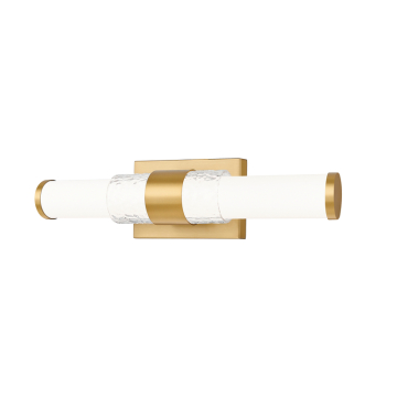 Z-Lite Egon 18" LED 1-Light Vanity - 20W - CCT Selectable - 1,200 Lumens - 120V - Modern Gold / Matte Opal