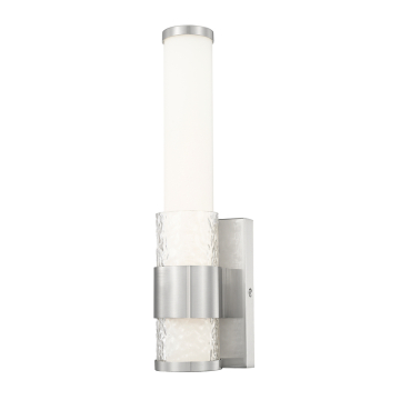 Z-Lite Egon LED 1-Light Wall Sconce - 16W - CCT Selectable - 900 Lumens - 120V - Brushed Nickel / Matte Opal