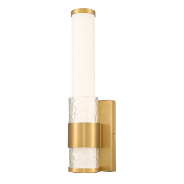 Z-Lite Egon LED 1-Light Wall Sconce - 16W - CCT Selectable - 890 Lumens - 120V - Modern Gold / Matte Opal
