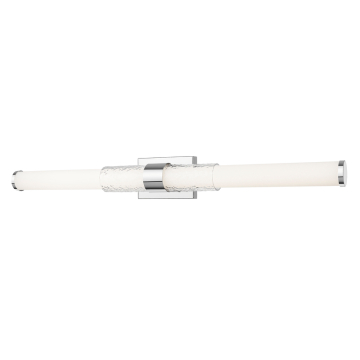 Z-Lite Egon 40" LED 1-Light Vanity - 40W - CCT Selectable - 2,110 Lumens - 120V - Chrome / Matte Opal