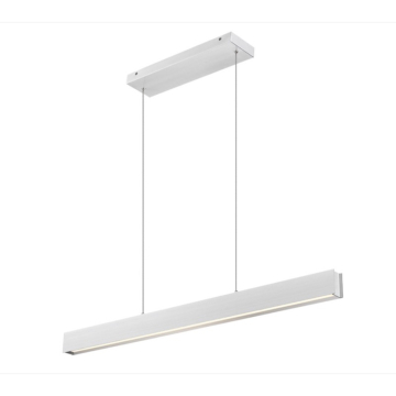 Z-Lite Hudson 45" LED 1-Light Linear Chandelier - 40W - CCT Selectable - 2,210 Lumens - 120V - Brushed Nickel / Frosted