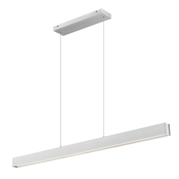 Z-Lite Hudson 55" LED 1-Light Linear Chandelier - 50W - CCT Selectable - 2,755 Lumens - 120V - Brushed Nickel / Frosted