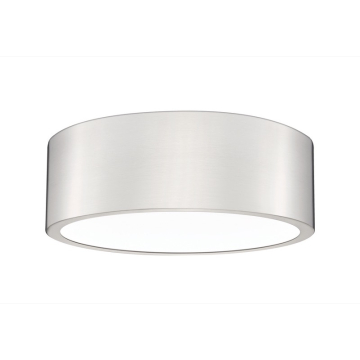 Z-Lite Coronado 12" LED 1-Light Flush Mount - 24W - CCT Selectable - 1,480 Lumens - 120V - Brushed Nickel / Frosted