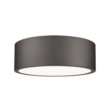 Z-Lite Coronado 12" LED 1-Light Flush Mount - 24W - CCT Selectable - 1,415 Lumens - 120V - Bronze / Frosted