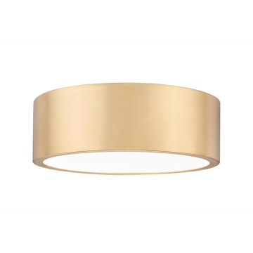 Z-Lite Coronado 12" LED 1-Light Flush Mount - 24W - CCT Selectable - 1,410 Lumens - 120V - Modern Gold / Frosted