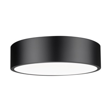 Z-Lite Coronado 16" LED 1-Light Flush Mount - 40W - CCT Selectable - 2,582 Lumens - 120V - Matte Black / Frosted